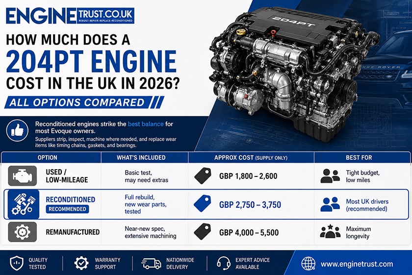 Could a Reconditioned 204PT Engine Save You £1,500 on Range Rover Evoque Repairs?